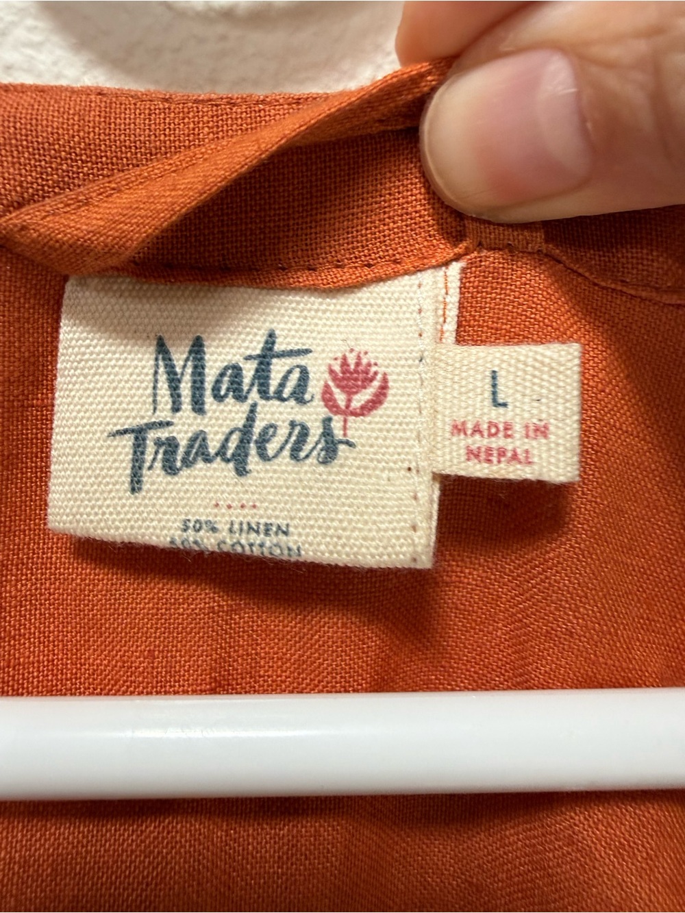 Terracotta Linen Dress - Picture 5 of 9